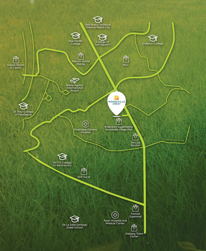 woodsville-crest-paranaque-condo-for-sale-paranaque-city-map-location